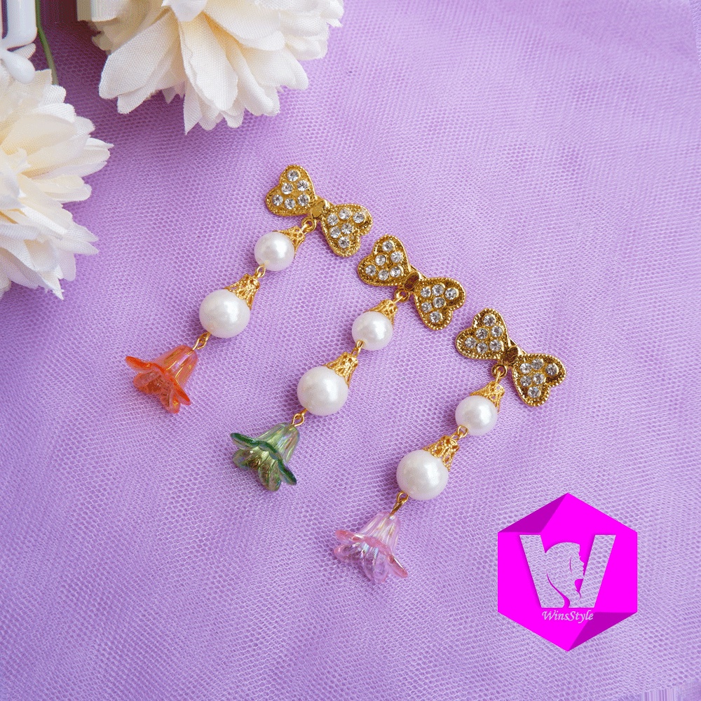 Bros Anting Kekinian Mahkota Glossy Mewah WInsstyle Peniti Jilbab WB060