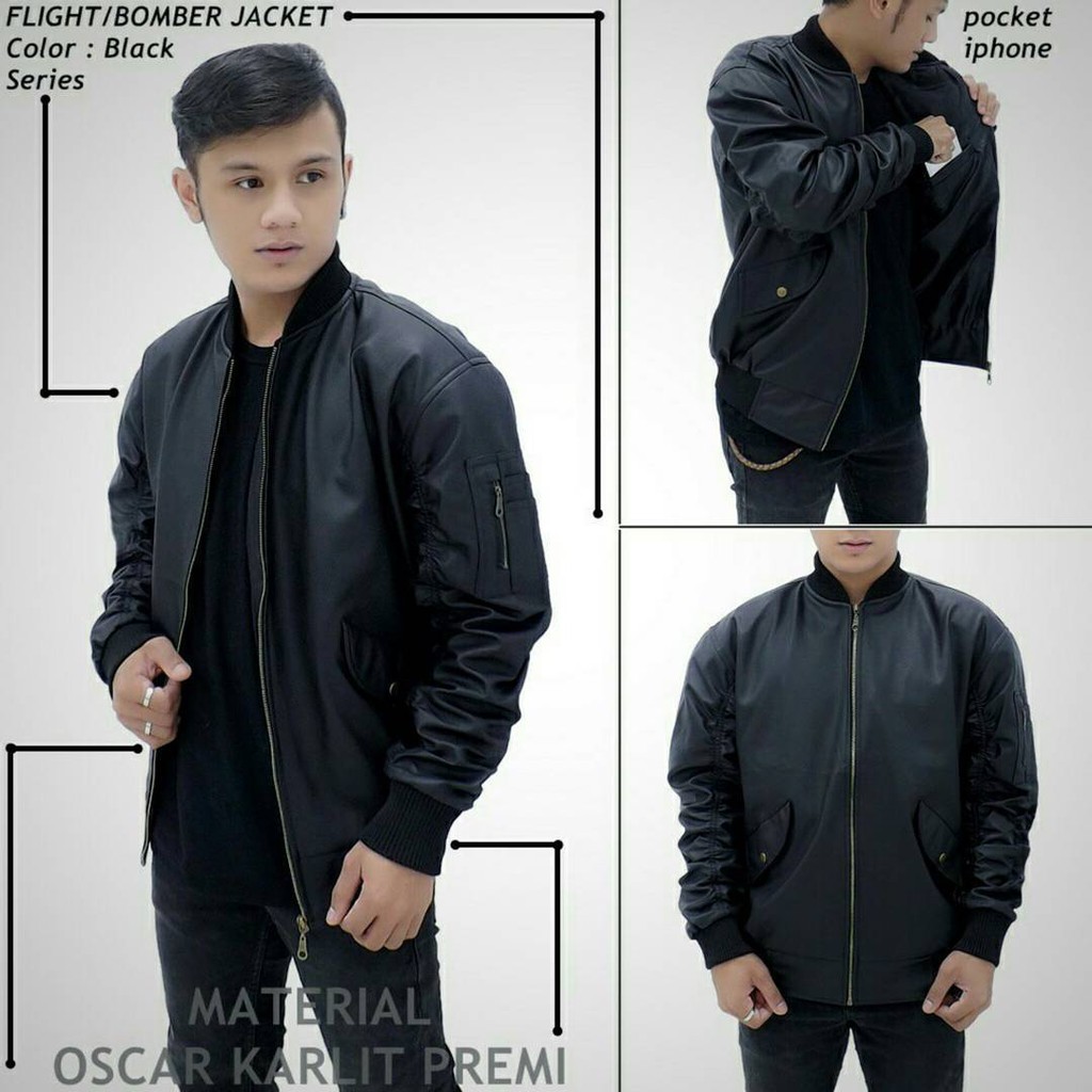 Bomber jacket kulit