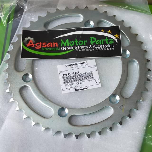 Gear belakang KLX 250 ukuran standar 42T original Kawasaki