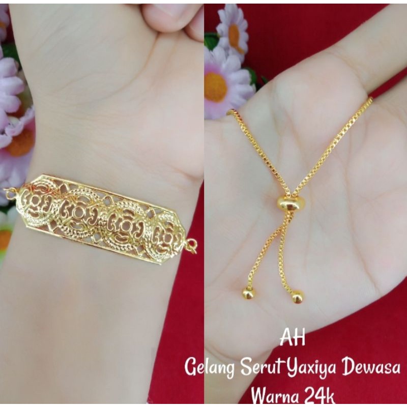 G21 gelang serut lapis emas 24 k terbaru