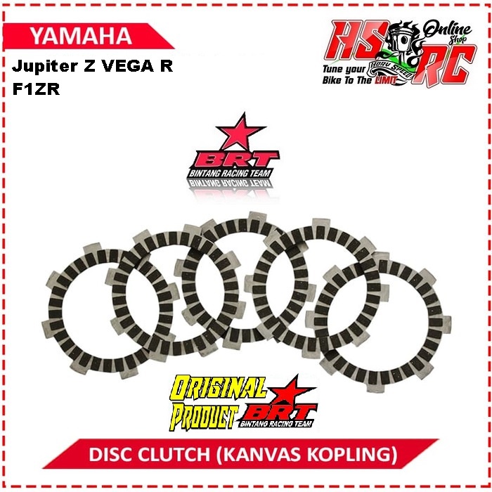 Kampas Kopling Racing BRT Yamaha Jupiter Z Vega Crypton Fizr Disc Clutch Harian Balap Bore Up Tune U