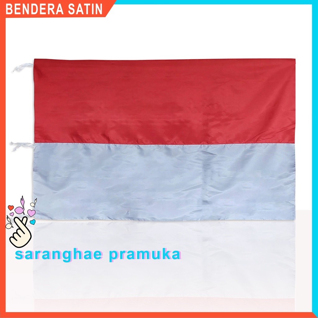 Bendera Merah Putih Satin ukuran 80 x 110 dan 90 x 130 Bendera Rumah Indonesia Berkualitas