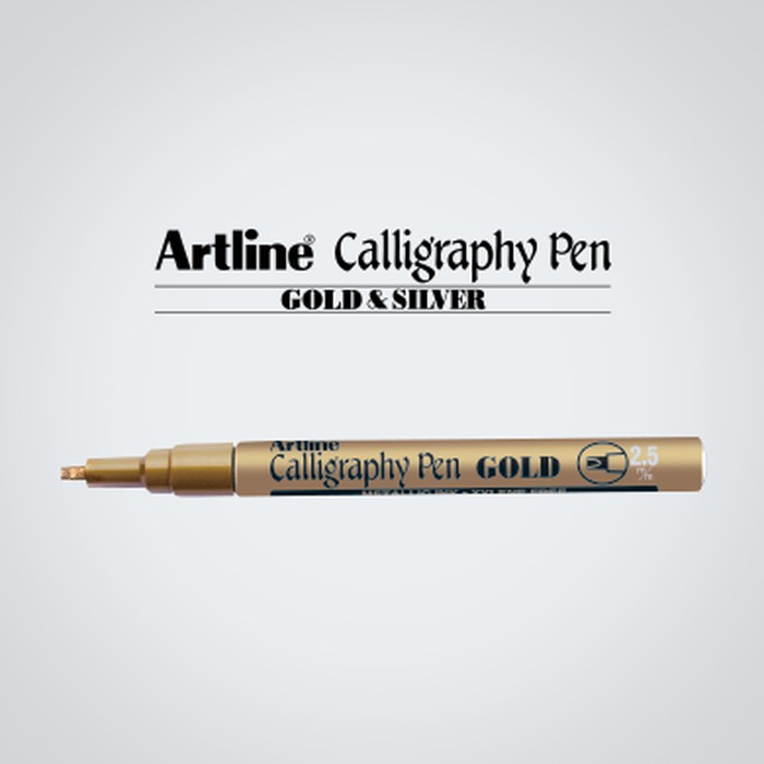 

Unik Artline Calligraphy Pens Gold 2 5mm pulpen kaligrafi Diskon