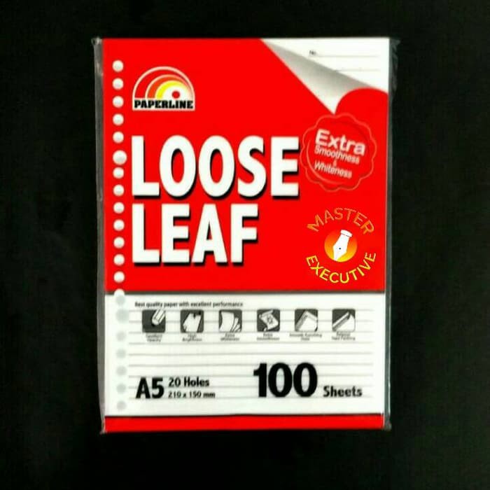 

Ready Stok Paperline A5 100 lbr Isi Loose Leaf Kertas Refill Binder 20 Holes Limited