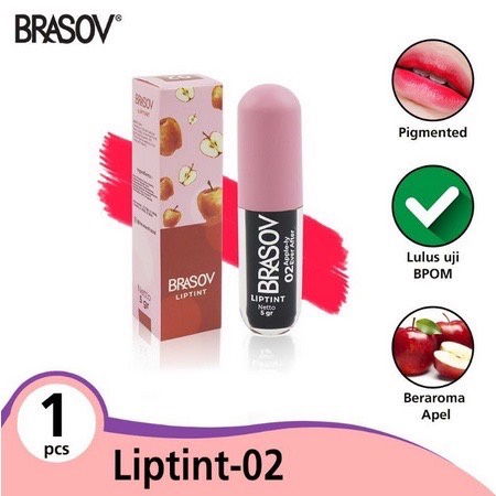 Brasov Lipstick Lip Tint 5 Gram (BPOM RI)