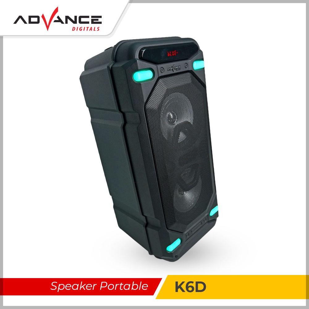 Advance Speaker Bluetooth Portable with 1 Microphone K6D Garansi 1 Tahun