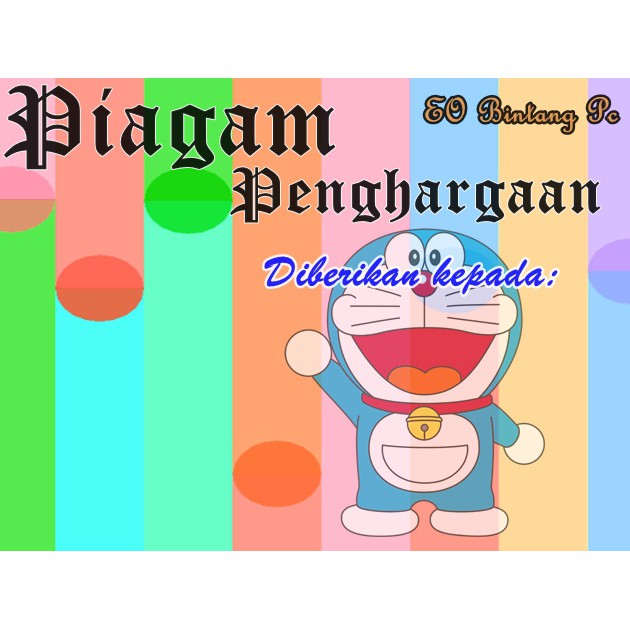 

PIAGAM PENGHARGAAN DARI KERTAS FOTO BISA KOSTUM