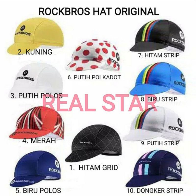 Rockbros Topi Sepeda Mtb Cycling Cap Breatable - Rockbros Hat Cycling