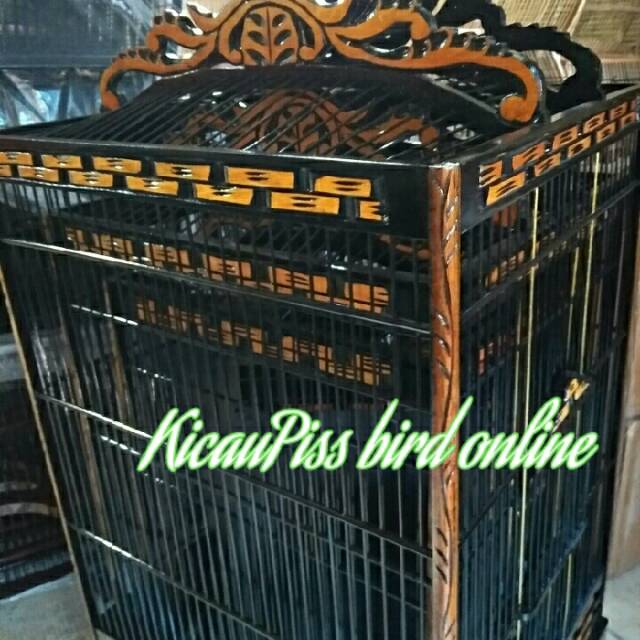 Kandang burung kotak model ukiran no 1