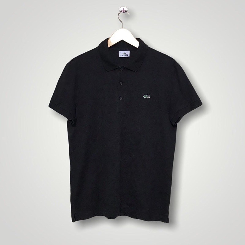 Polo shirt Lacoste hitam original second size M