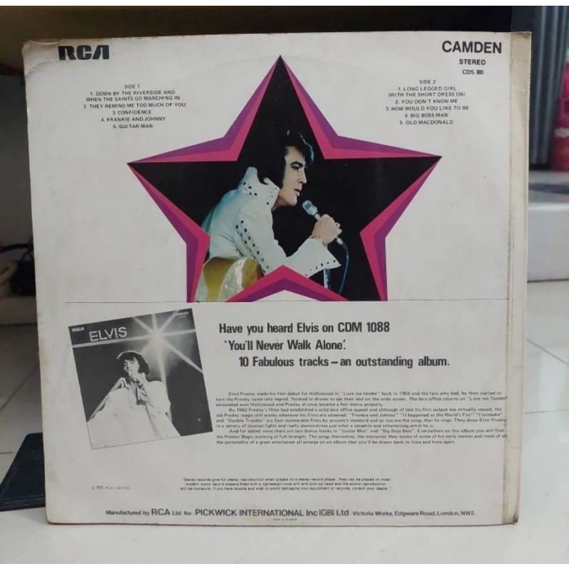 Vinyl Piringan Hitam PH 12&quot; Elvis Sings Hits from His Movies