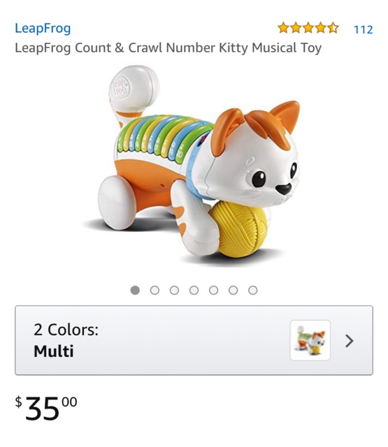 leapfrog count and crawl kitty pink