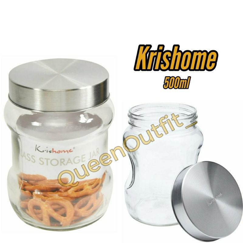 Jual Krishome Ml Stoples Toples Kaca Topless Lebaran Kopi Makanan Gula Biskuit Permen Kacang