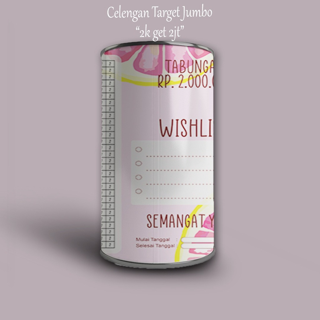 Celengan Target 2k Target 2jt Jumbo Murah Celengan Target Murah Buka Tutup Celengan Target Permanen