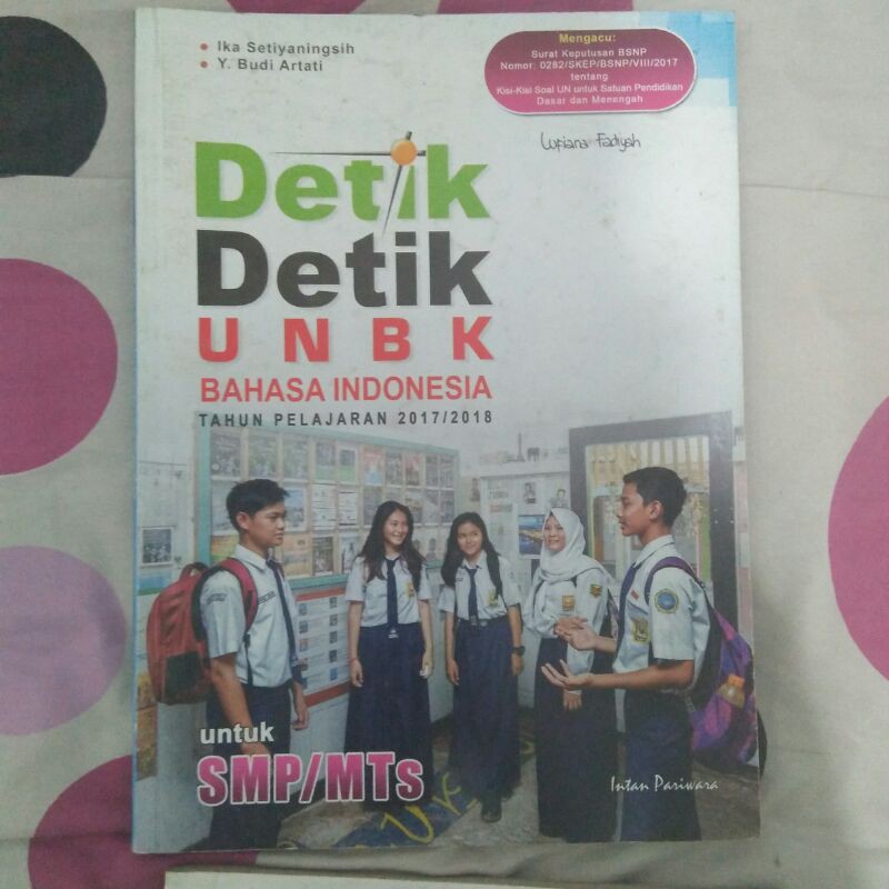 (PRELOVED) Buku Soal Ujian Detik Detik UNBK SMP & SMART-B.Indonesia