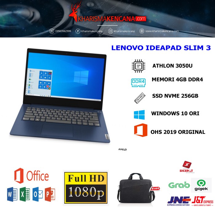 LENOVO IDEAPAD SLIM 3 / IP 3 ATHLON 3050U 4GB SSD 256GB