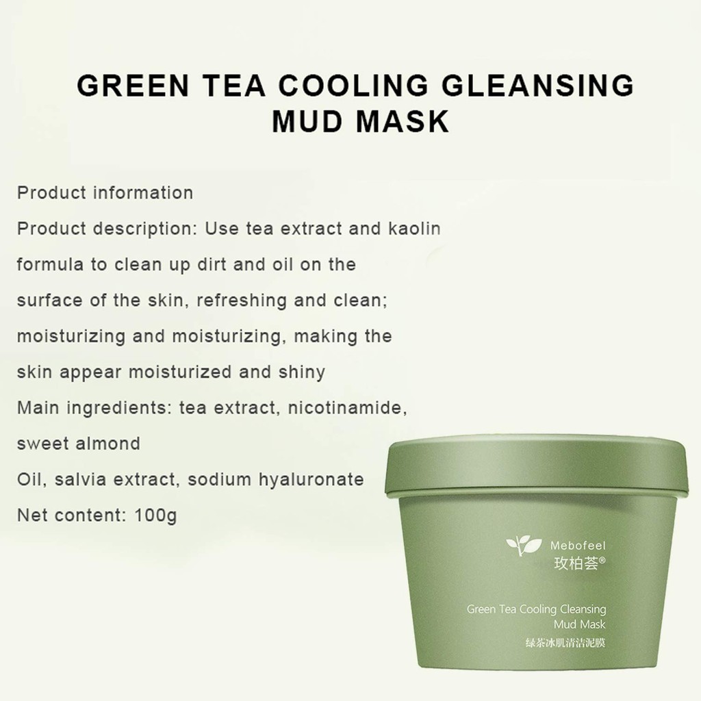 Green Tea Clay Mask Ready Stock Green Tea Oil Control Moisturizing Clay Mask 100g Indonesia