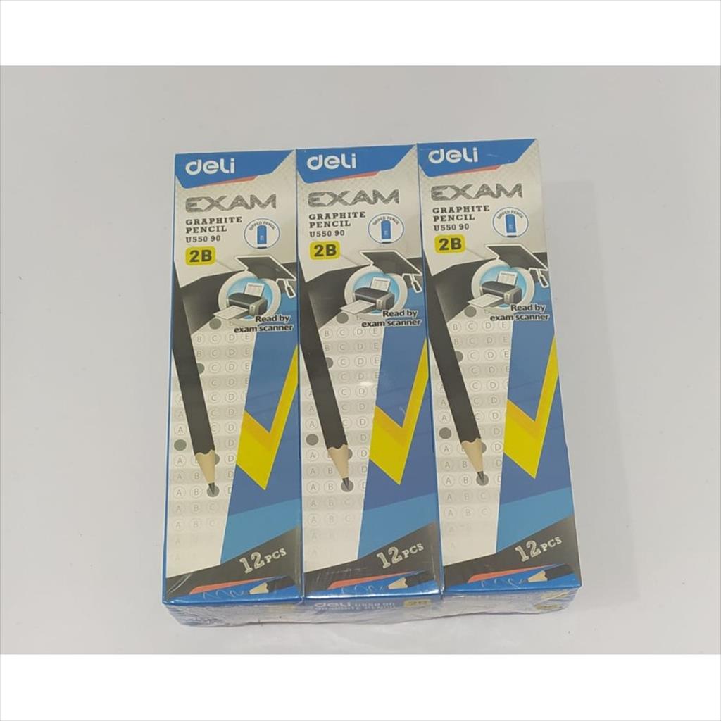 

Pensil DELI Grafit 2B pcs bahan Kayu Poplar, Graphite U55090 (Pcs)
