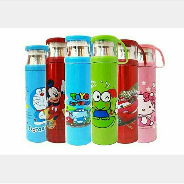 Termos Karakter Tutup Gelas Cangkir / Botol Minum Panas Dingin 500ml