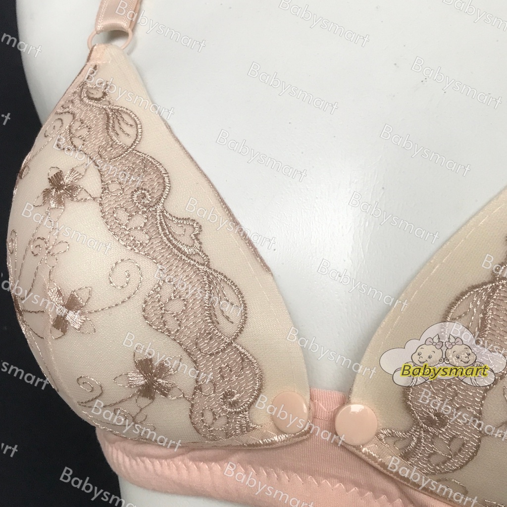 Babysmart - BH / Bra Ibu Menyusui Netek/ Nursing BRA YSK 598 Motif BROKLAT Dengan Busa Tanpa Kawat Kaitan 3 Size 38 40 42