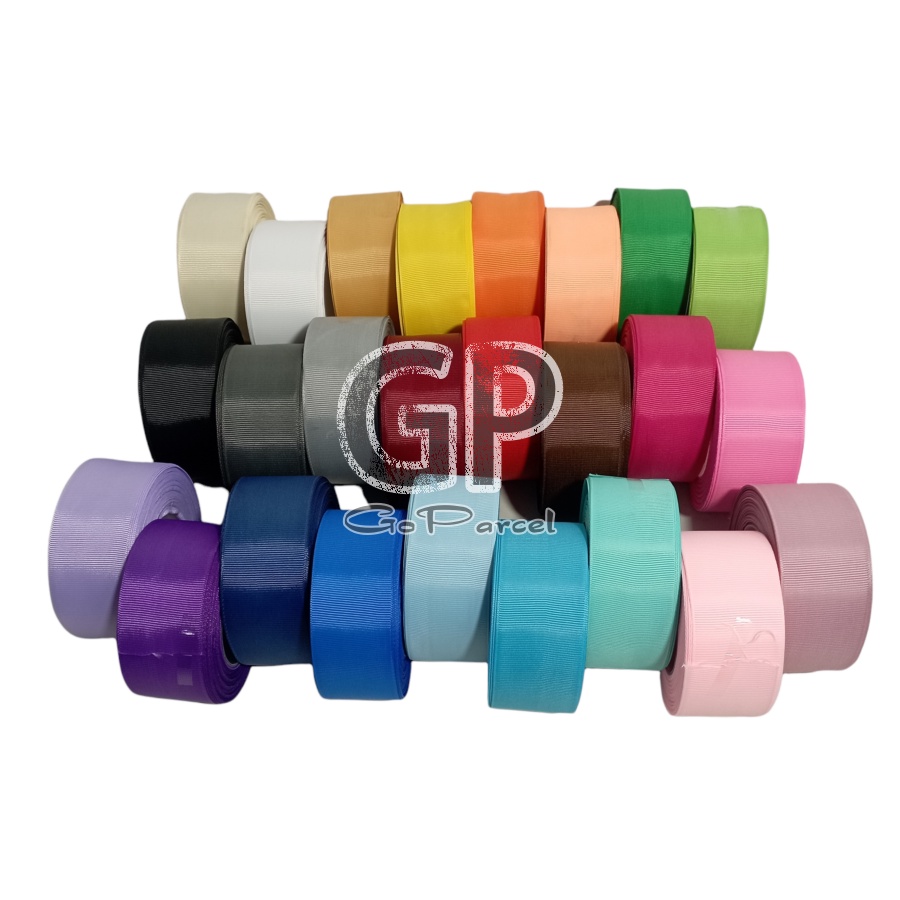 ( Rol 20 Yard ) PITA GROSGRAIN POLOS 1.5 IN ( 4 CM ) - GIFT RIBBON GROSSGRAIN PITA KADO POLYESTER 40MM