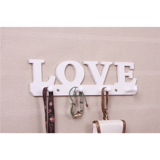 ( LOVE ) RAK DINDING VINTAGE UK 37 x 9 CM Tempat Kunci