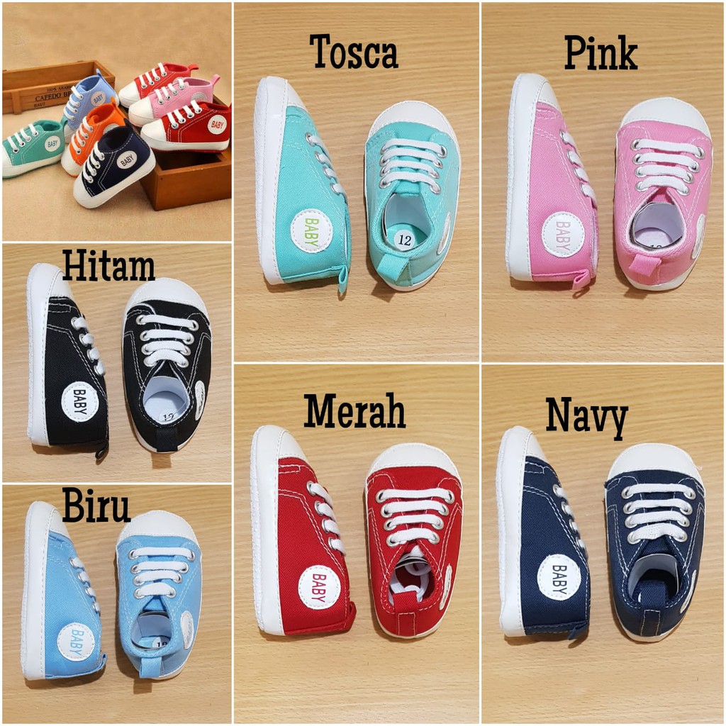 sepatu bayi prewalker kets tali sneaker baby