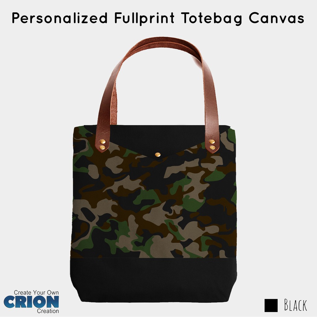 Personalized Fullprint Totebag Canvas - Camouflage - By Crion