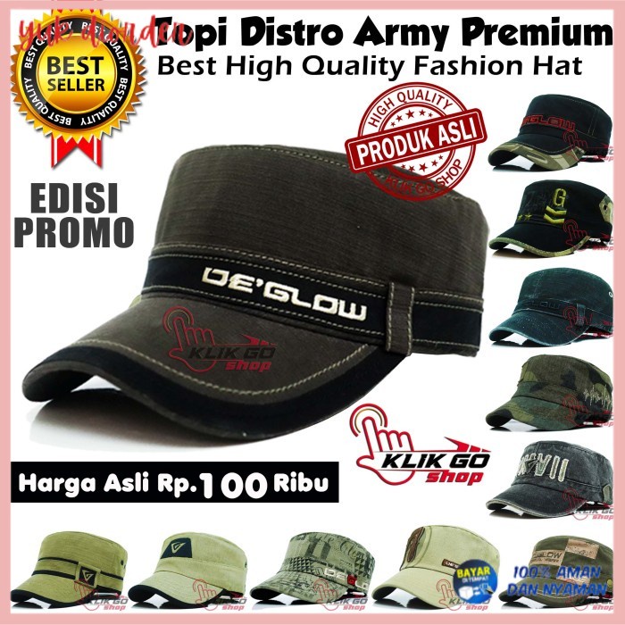✨BISA COD✨ TOPI KOMANDO ORIGINAL DISTRO / TOPI ARMY / TOPI BASEBALL PRIA - RANDOM