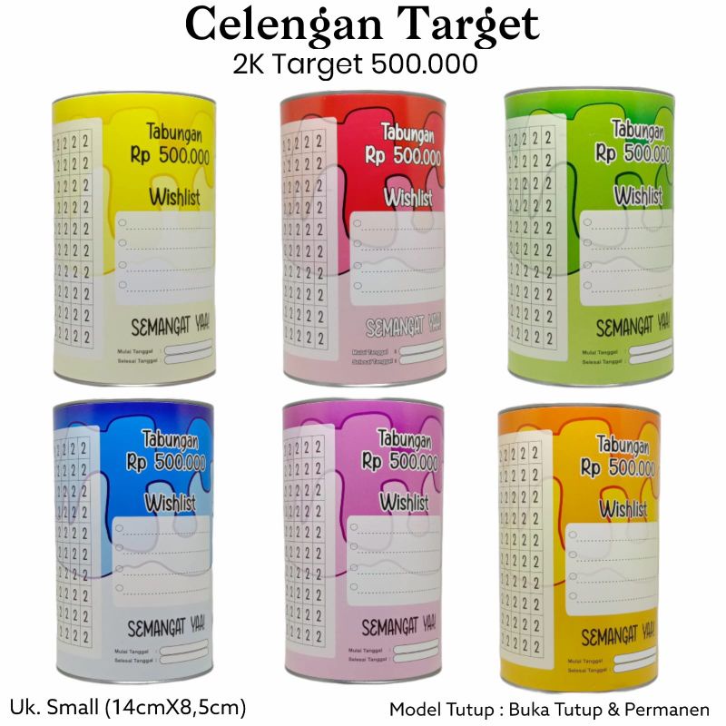 Celengan Target Murah 2k Target 500k Celengan Tabungan Viral Celengan Target Buka Tutup Permanen