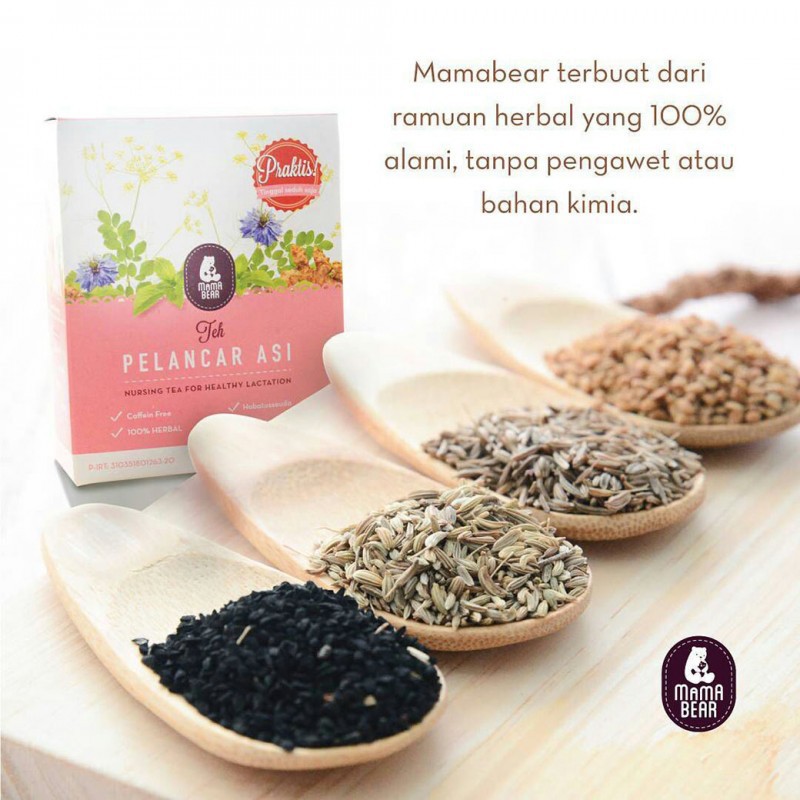 BEST SELLER! Mamabear ASI booster tea / teh penambah atau pelancar ASI Mama Bear