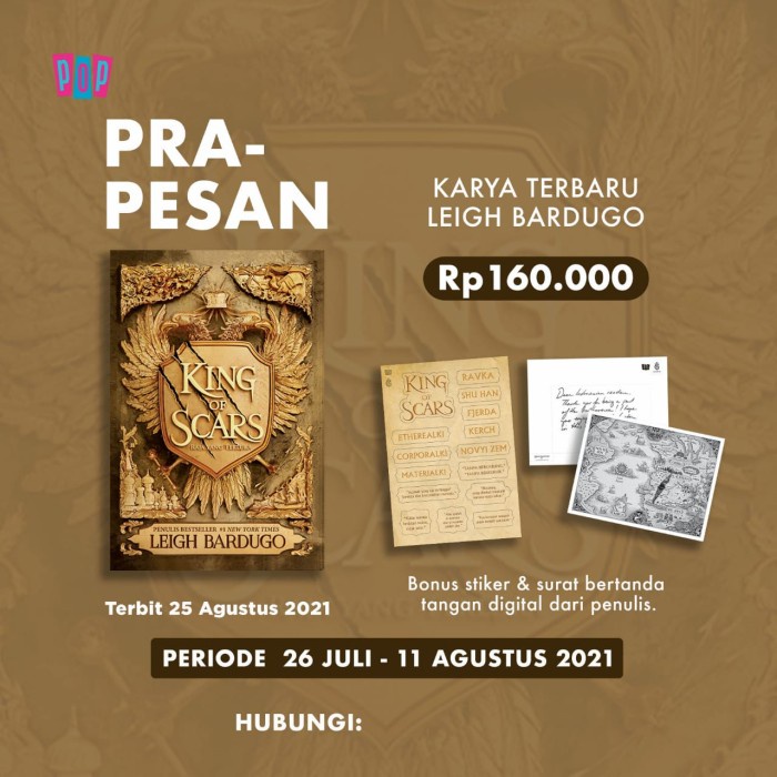 

HOT SALE!!! NOVEL KING OF SCARS - RAJA YANG TERLUKA - LEIGH BARDUGO TERMURAH