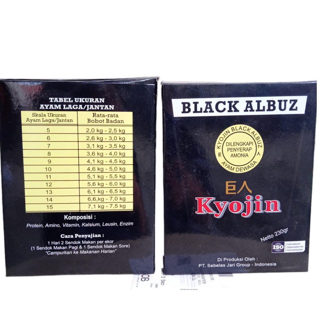 Pakan Vitamin Ayam Bangkok, Ayam Laga, Ayam Hobi Kyojin Black Albuz 230 Gram