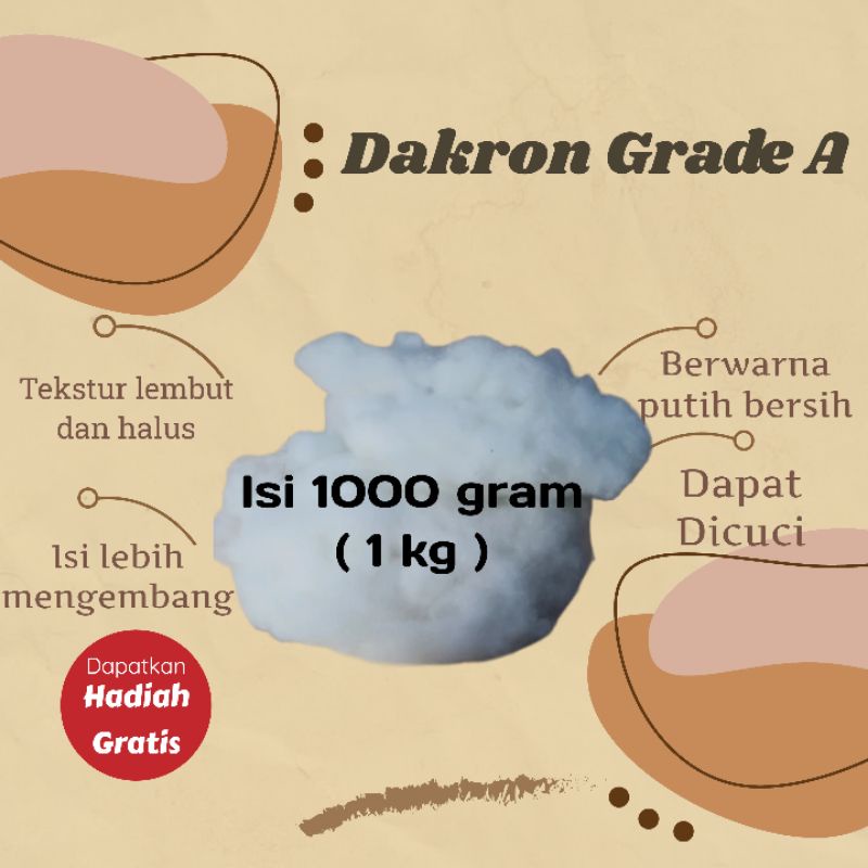 Dakron Silocon Grade A | Isi 1000 gram atau 1 kg