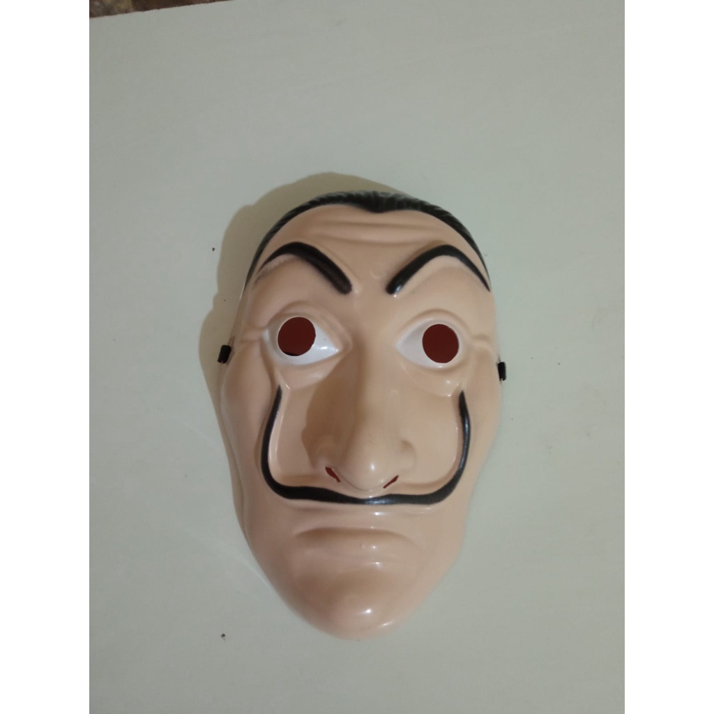 topeng plastik money heist cosplay halloween mask dewasa