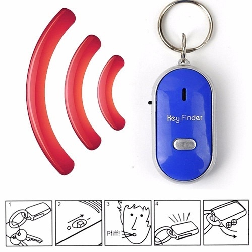 KEY FINDER Kunci Anti Hilang lupa Gantungan Siul Keychain Senter LED