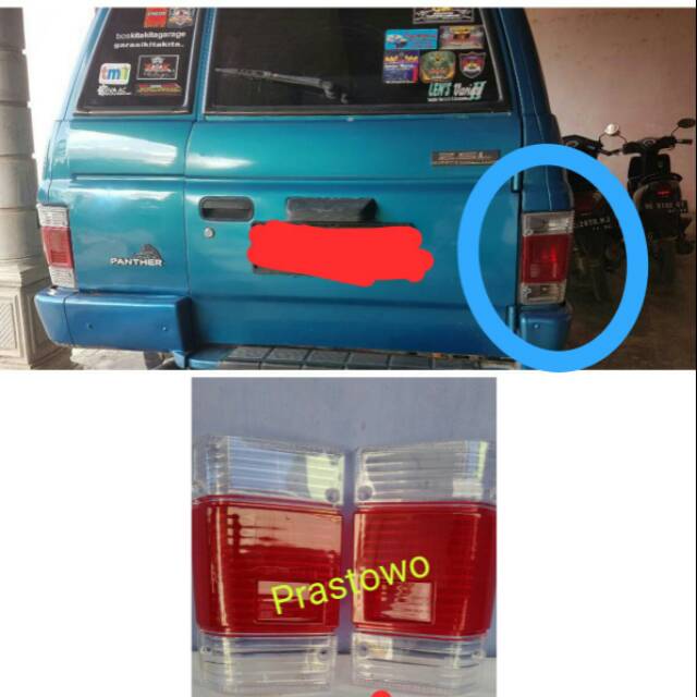 Mika lampu rem stoplamp panther kotak lama kristal