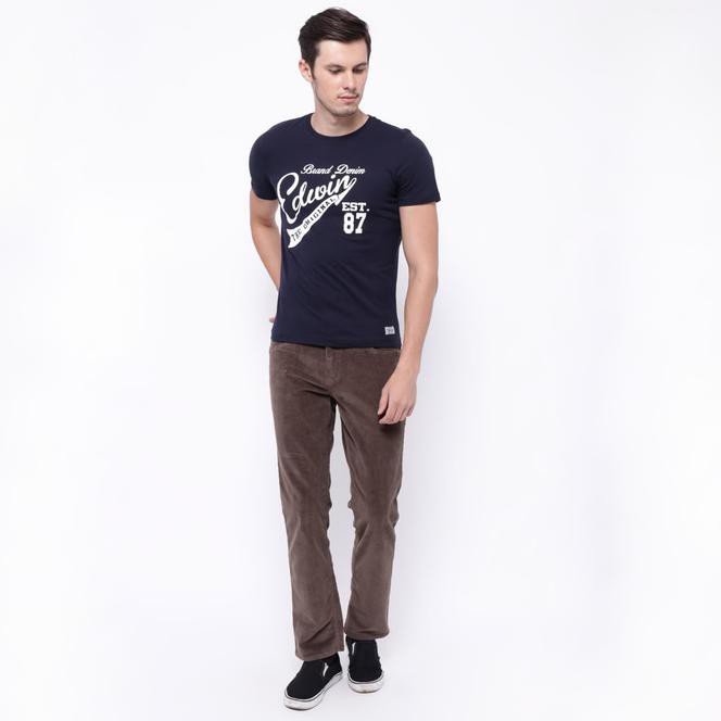 Edwin Celana Jeans 305-Cdr-Brown Reguler Fit Pria Panjang Coklat - Cokelat Muda, 28