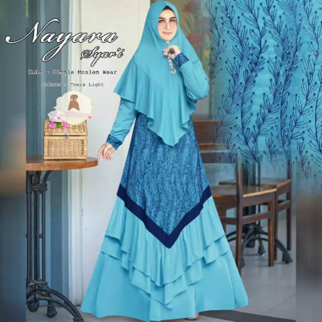 GAMIS SYARI NAYARA BORDIR 3D / HIJAB ITU INDAH