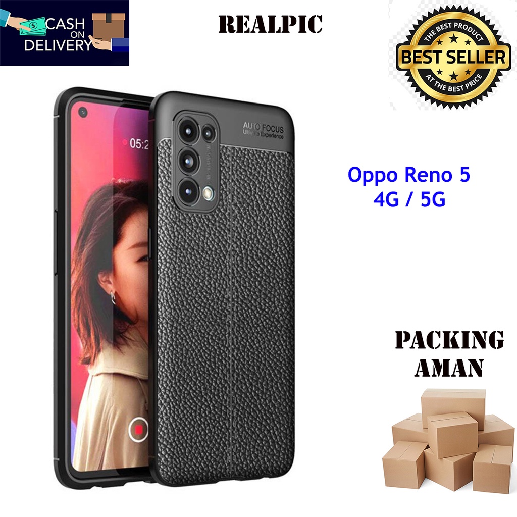 Case Auto Focus Oppo Reno 5 4G / Oppo Reno 5 5G Leather Experience SoftCase Slim Ultimate / Casing Kulit