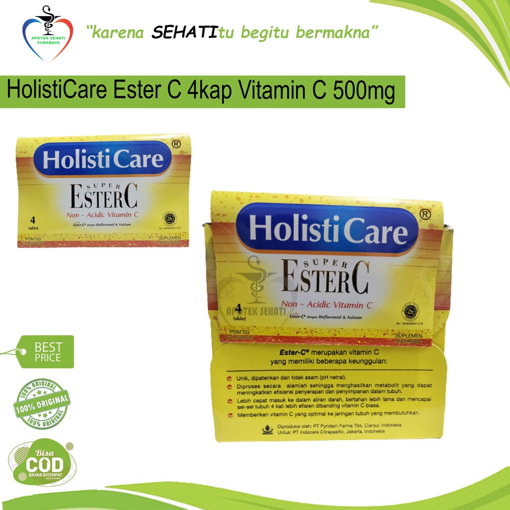HOLISTICARE SUPER ESTER C VITAMIN C STRIP VITAMIN DAYA TAHAN TUBUH