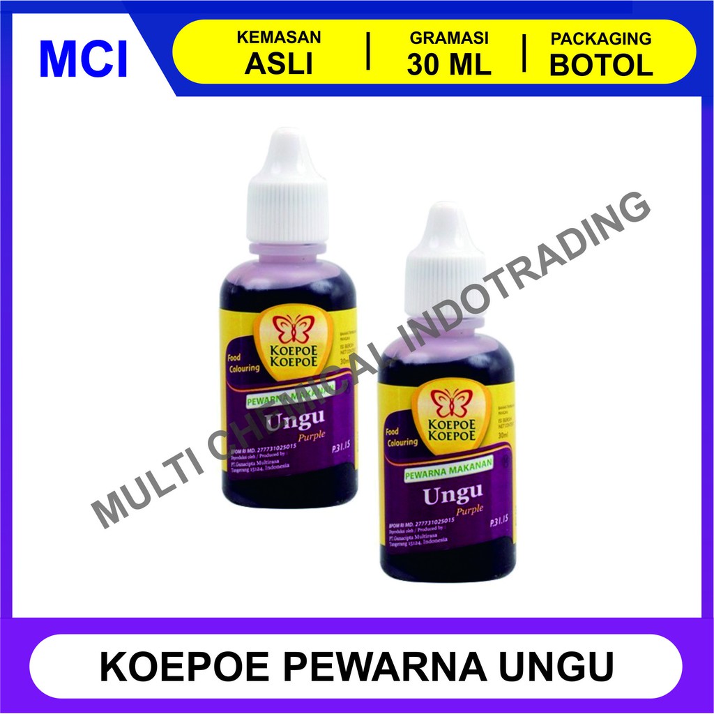 

PEWARNA MAKANAN MINUMAN KOEPOE KOEPOE KUPU KUPU 30 ML - UNGU
