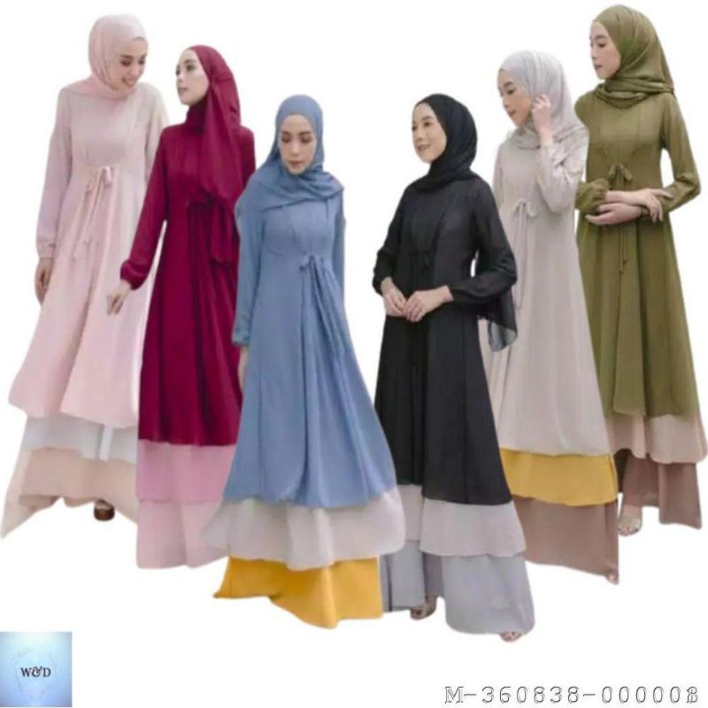 gamis remaja qinara bahan ceruti premium