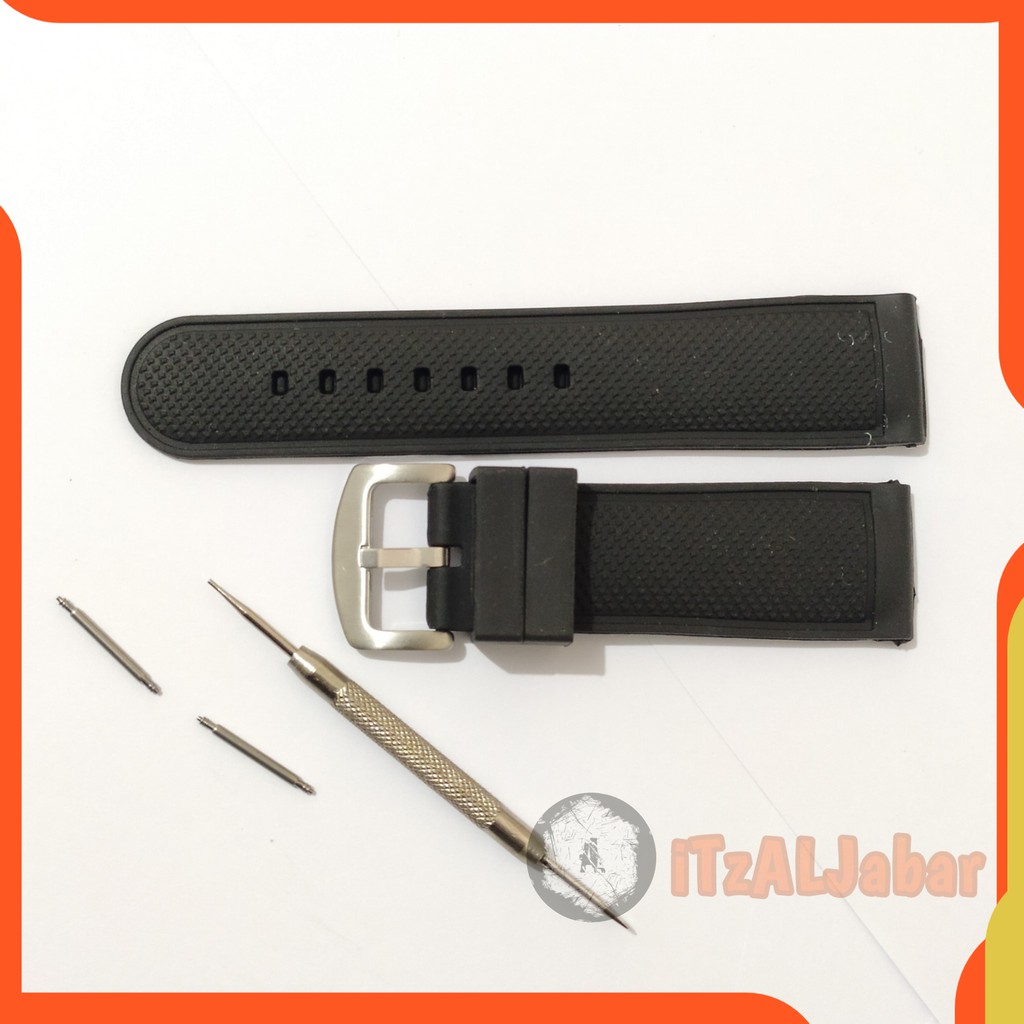 Tali jam tangan Karet rubber strap 24mm Tali jam karet 24mm Brezza