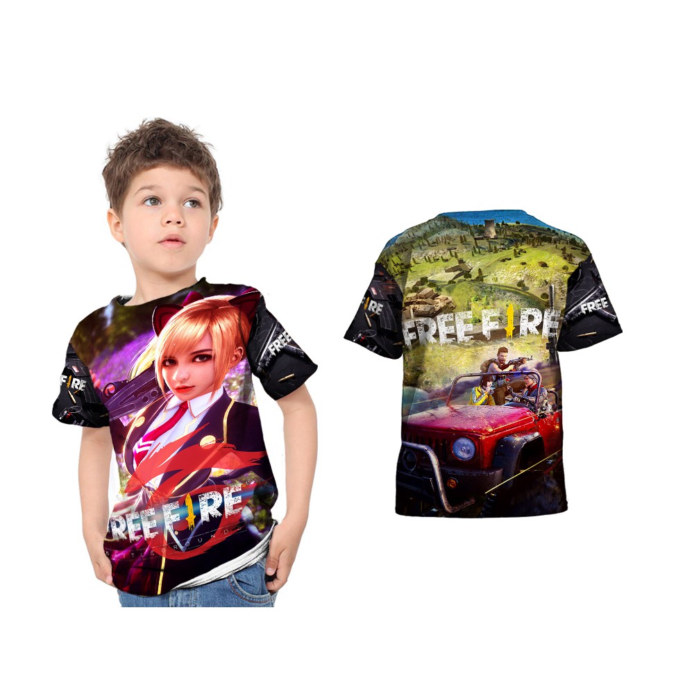 Tshirt Kaos Baju Anak FREEFIRE 10 Sublime Custom