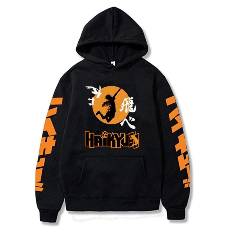 sweater hoodie haikyuu karasuno logo