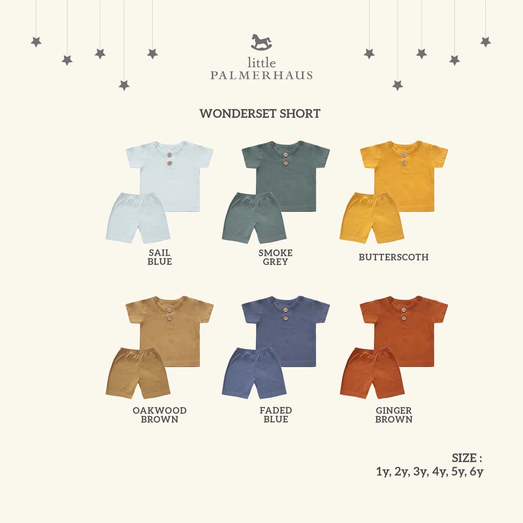 SETELAN BAJU PENDEK ANAK - Little Palmerhaus - Wonderset Short (Setelan Pendek Anak 1-6 tahun)