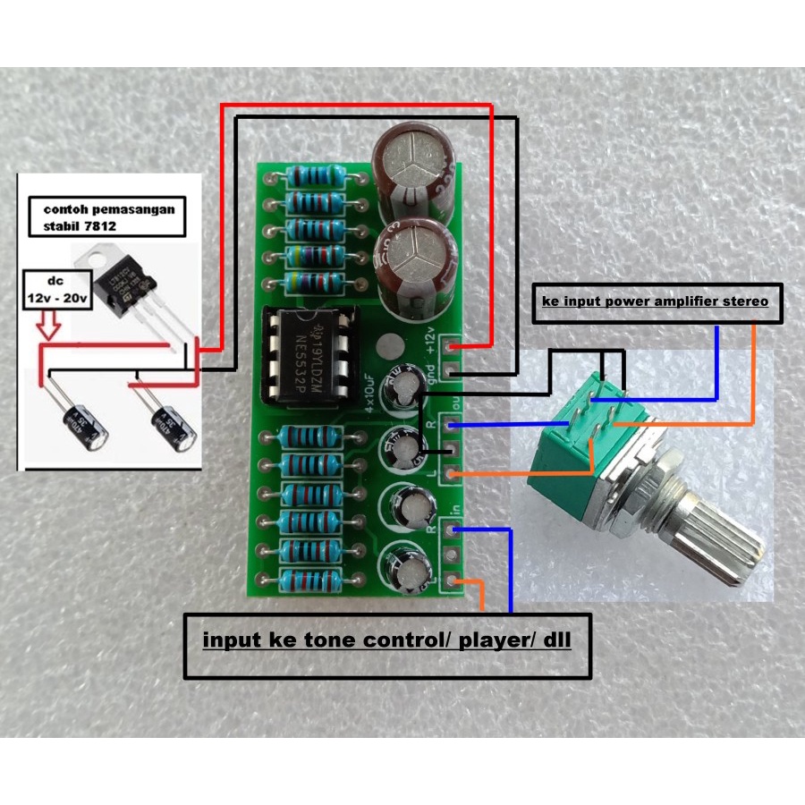 Modul ne5532 Stereo Pre Amp