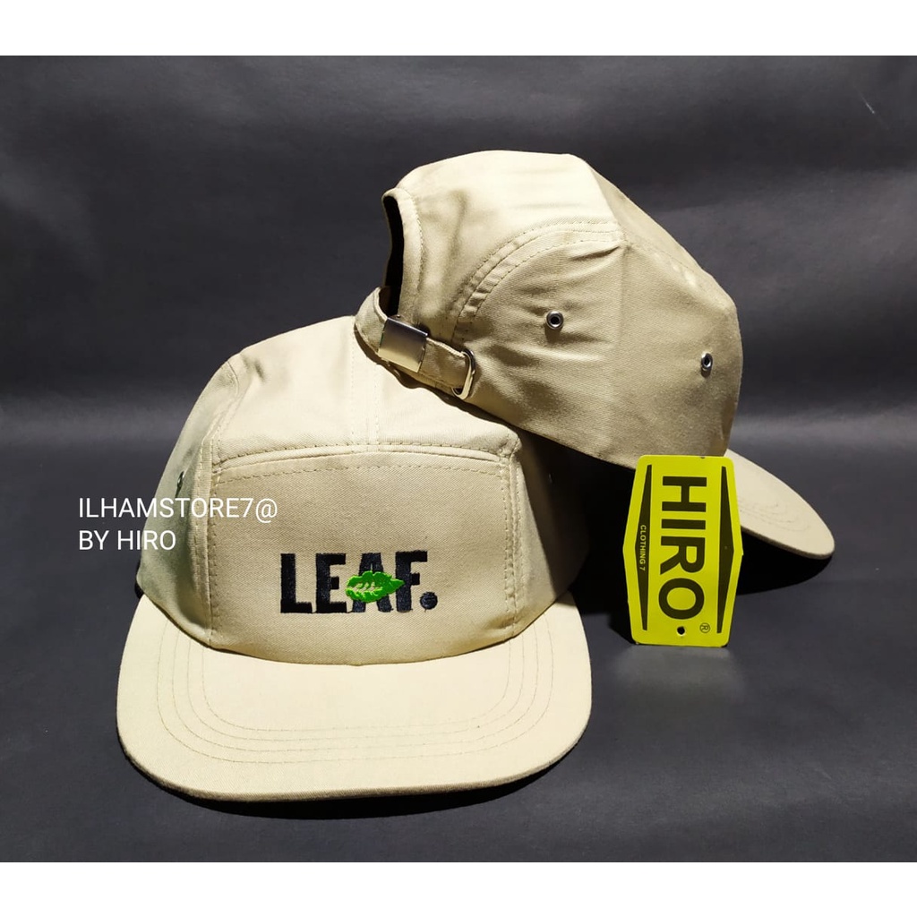 [COD]Topi Hip-Hop Bordir LEAF New Model/Topi LIma Panel/Topi Keren