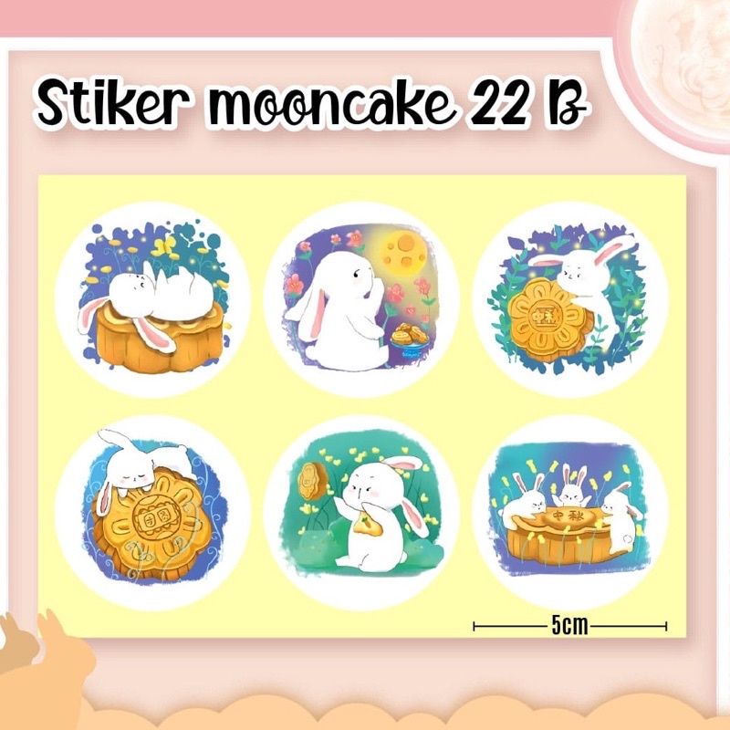 

sticker mooncake #22b isi 60 pcs